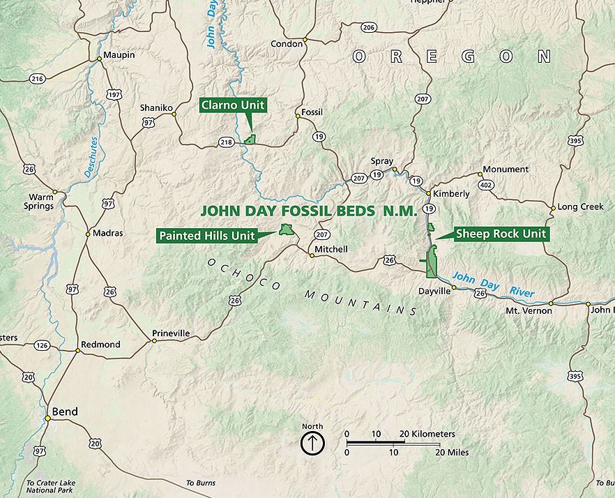 John Day Painted Hills Map