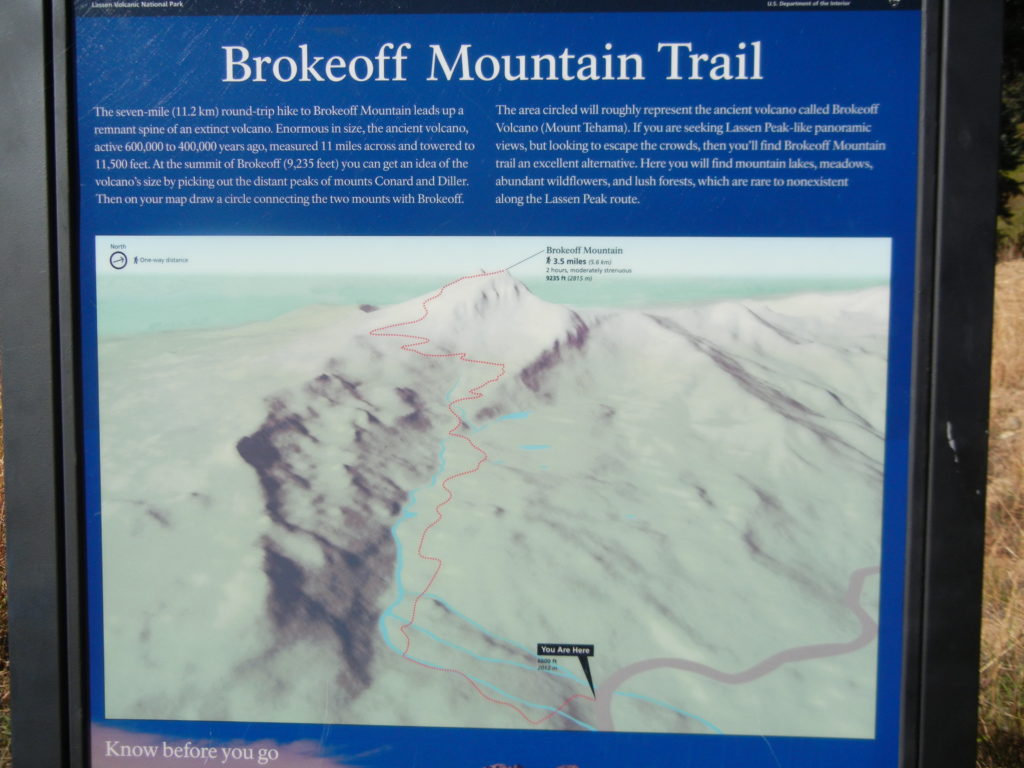 Lasson Volcanic National Park_Brokeoff Mountain trail sign