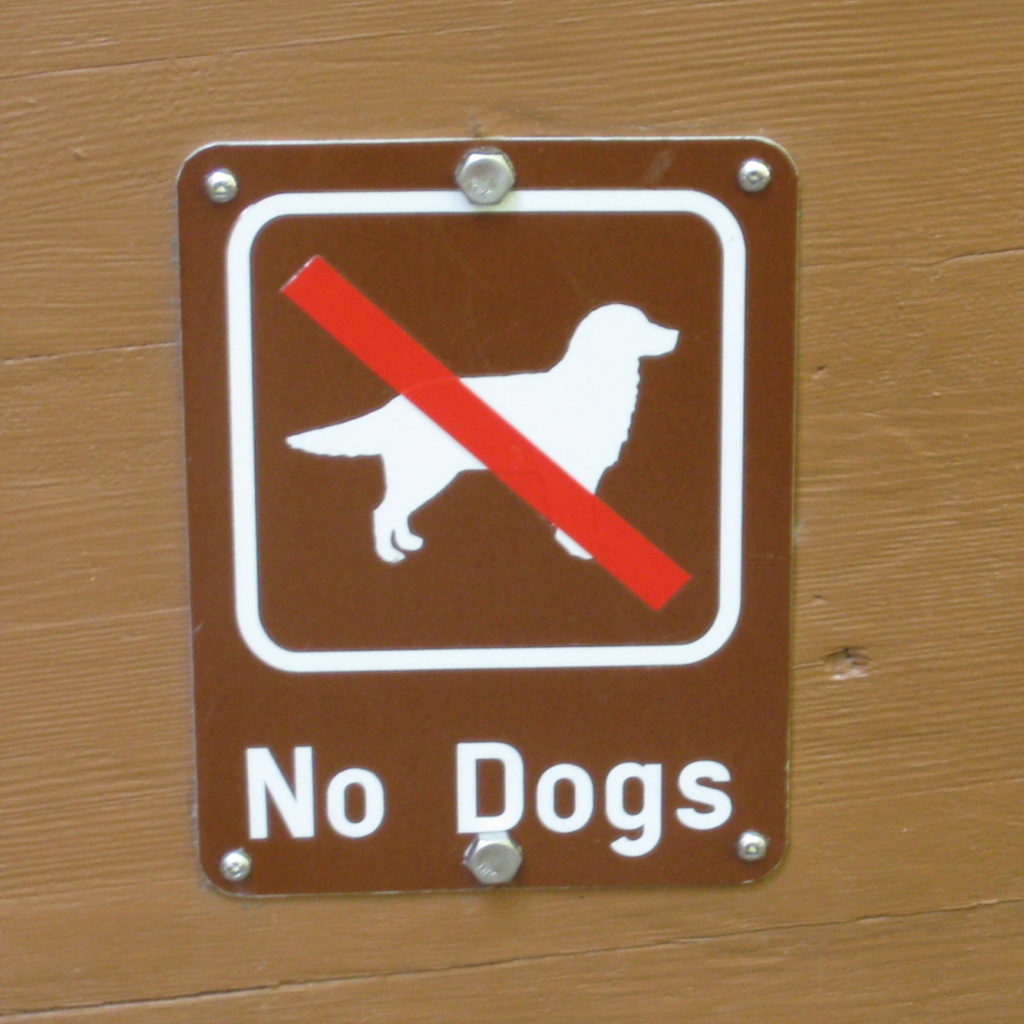 National Park Service_no dogs sign