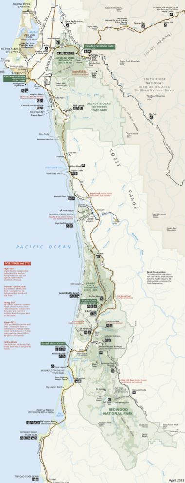 Redwood National Park map