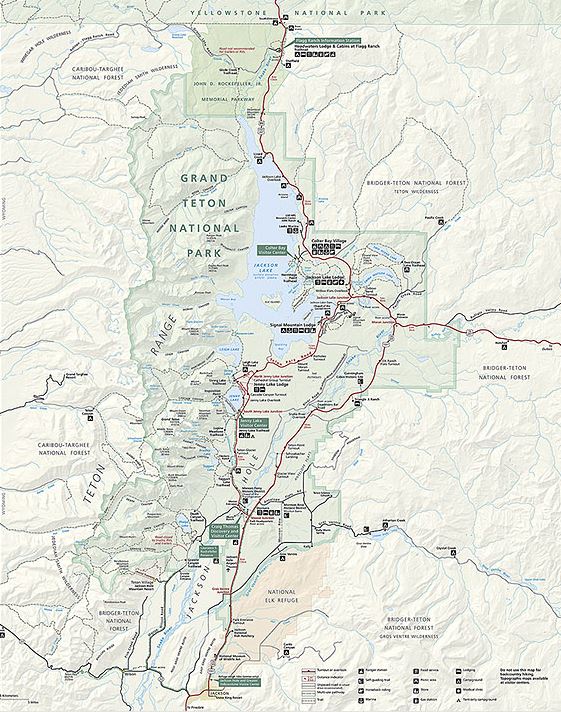 Grand Teton Park map